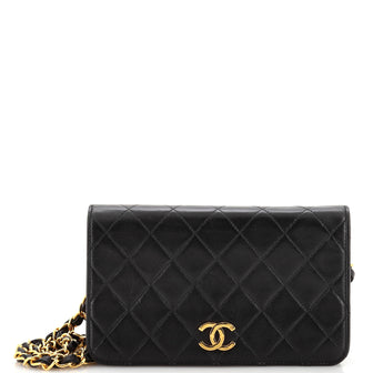 Chanel Vintage Full Flap Bag Quilted Lambskin Mini