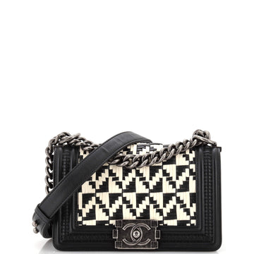 Chanel Boy Flap Bag Woven Calfskin Small