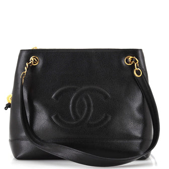 Chanel Vintage Timeless Chain Shoulder Bag Caviar Medium