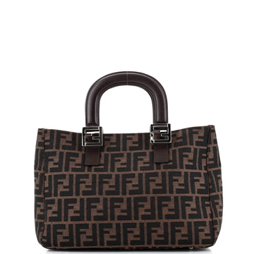 Fendi Vintage FF Handle Tote Zucca Canvas Small