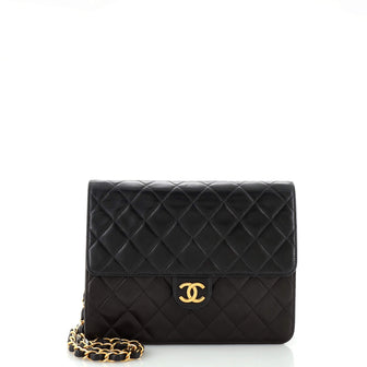 Chanel Vintage Clutch with Chain Quilted Leather Small