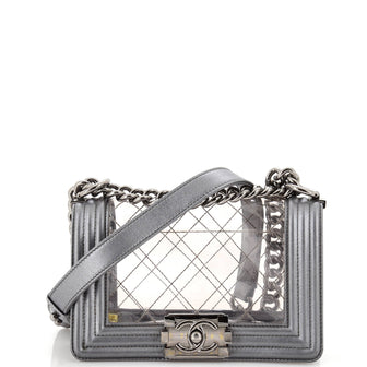 Chanel Boy Flap Bag Quilted PVC and Calfskin Small