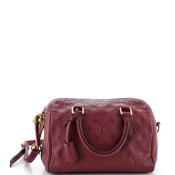 Louis Vuitton Speedy Bandouliere Bag Monogram Empreinte Leather 25
