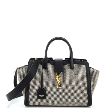 Saint Laurent Monogram Cabas Downtown Tweed and Leather Baby