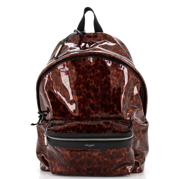 Saint Laurent City Backpack Printed Patent Medium