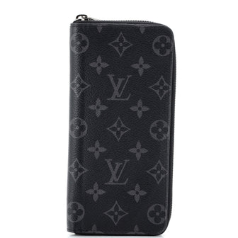 Louis Vuitton Zippy Wallet Monogram Eclipse Canvas Vertical