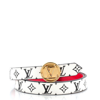 Louis Vuitton LV Circle Reversible Belt Monogram Canvas and Leather Thin