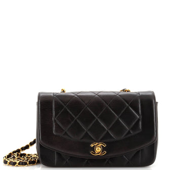 Chanel Vintage Diana Flap Bag Quilted Lambskin Small