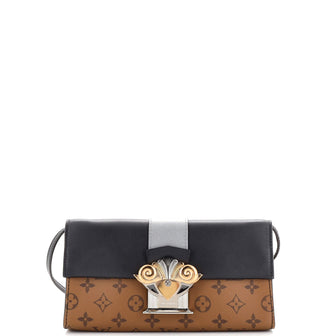 Louis Vuitton Column Clutch Reverse Monogram Canvas with Calfskin