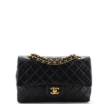 Chanel Vintage Classic Double Flap Bag Quilted Lambskin Medium