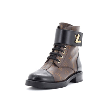 Louis Vuitton Women's Wonderland Flat Ranger Boots Monogram Canvas and Leather