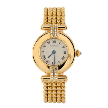 Cartier Must Colisee Quartz Watch Yellow Gold with Diamond Lugs 24