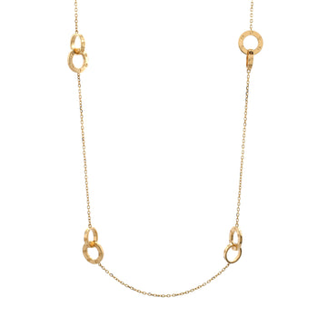 Cartier Love Interlocking Station Necklace 18K Yellow Gold