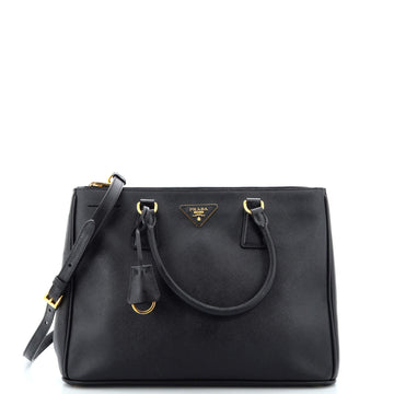 Prada Double Zip Lux Tote Saffiano Leather Medium
