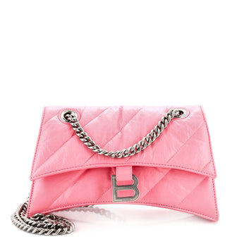 Balenciaga Crush Chain Flap Bag Quilted Crushed Calfskin Medium