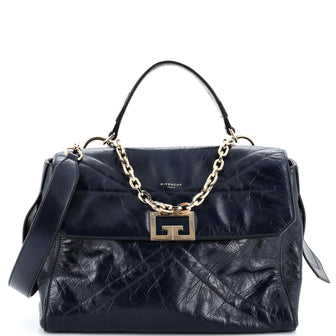 Givenchy ID Flap Bag Crinkled Glazed Leather Medium