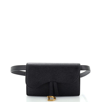 Christian Dior Saddle Rectangular Belt Bag Leather