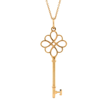 Tiffany & Co. Knot Key Pendant Necklace 18K Rose Gold