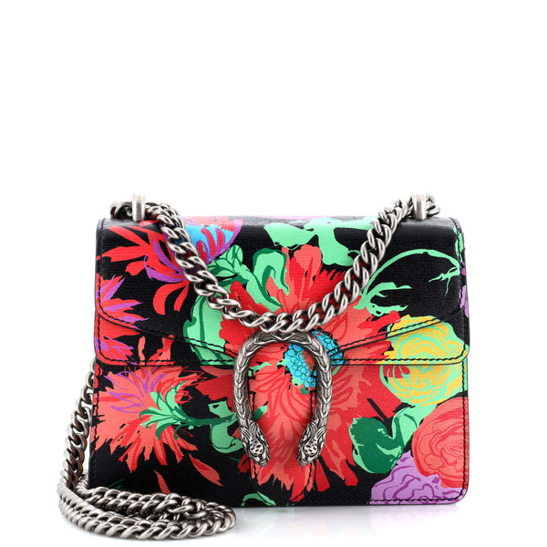 Gucci x Ken Scott Dionysus Bag Printed Leather Mini Black 2736161