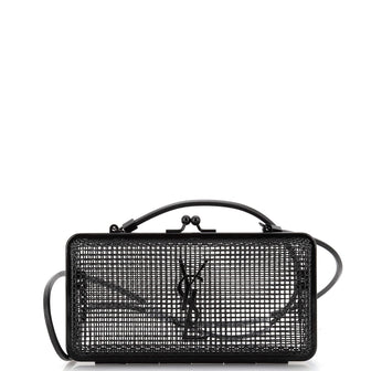 Saint Laurent Monogram Evening Cage Minaudiere Metal with Leather