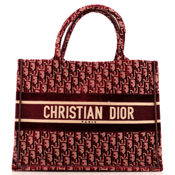 Christian Dior Book Tote Oblique Velvet Large