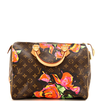 Louis Vuitton Speedy Handbag Limited Edition Monogram Roses 30