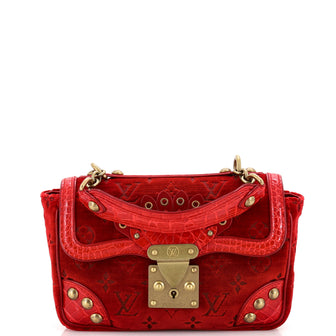 Louis Vuitton Irvine Handbag Monogram Velours and Alligator