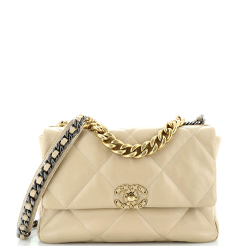 Chanel 19 Flap Bag Quilted Leather Large