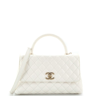 Chanel Coco Top Handle Bag Quilted Caviar Small
