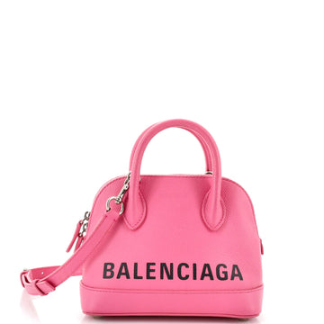 Balenciaga Logo Ville Bag Leather XXS