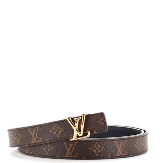 Louis Vuitton LV Initiales Reversible Belt Monogram Canvas and Leather Thin