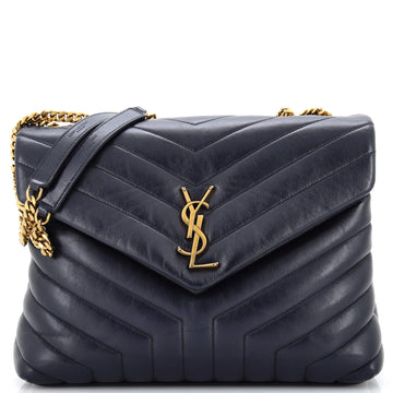 Saint Laurent Loulou Shoulder Bag Matelasse Chevron Leather Medium