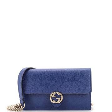 Gucci Interlocking Wallet on Chain (Outlet) Leather