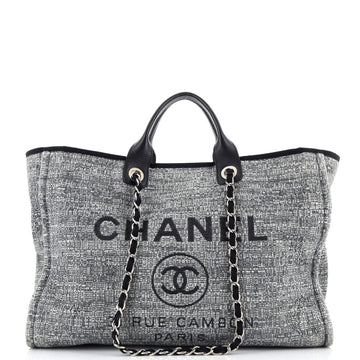 Chanel Deauville Tote Raffia with Glitter Detail Large