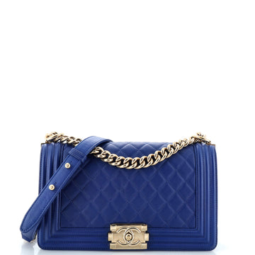 Chanel Boy Flap Bag Quilted Calfskin Old Medium