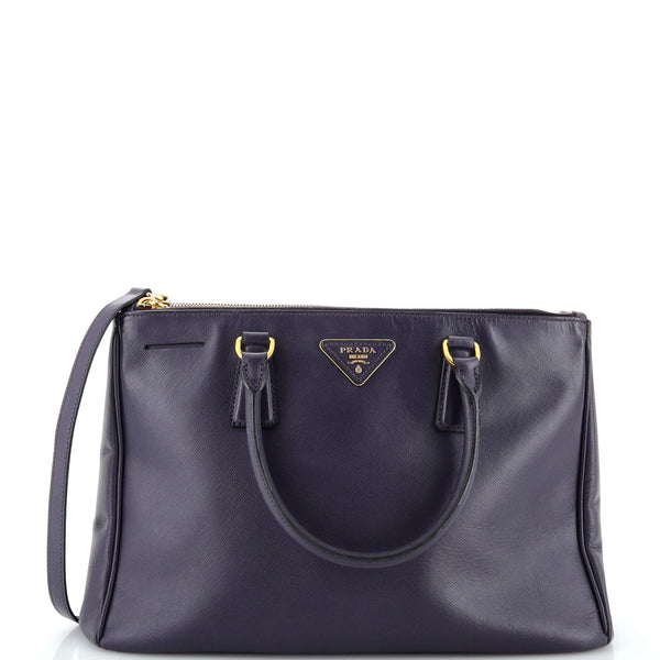 PRADA トートバッグ Prada Double Zip Lux Tote Saffiano Leather Medium Purple 2738811