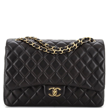 Chanel Classic Double Flap Bag Quilted Lambskin Maxi