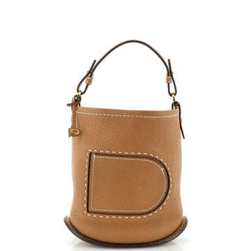 Delvaux Pin Bucket Bag Leather Mini