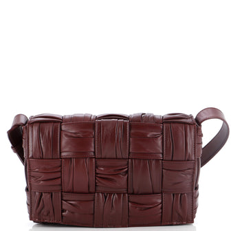 Bottega Veneta Cassette Crossbody Bag Maxi Intrecciato Plisse Leather