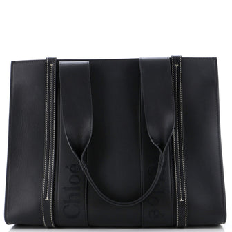 Chloe Woody Tote Leather Medium