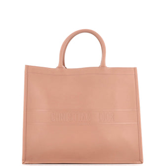 Christian Dior Book Tote Embossed Leather Large