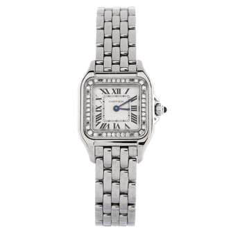 Cartier Panthere de Cartier Quartz Watch Stainless Steel with Diamond Bezel 22