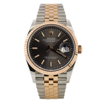 Rolex Oyster Perpetual Datejust Slate Automatic Watch Stainless Steel and Rose Gold 36