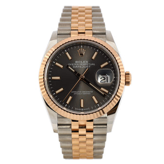 Rolex Oyster Perpetual Datejust Slate Automatic Watch Stainless Steel and Rose Gold 36