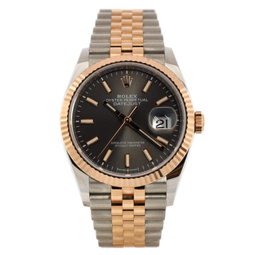 Rolex Oyster Perpetual Datejust Slate Automatic Watch Stainless Steel and Rose Gold 36
