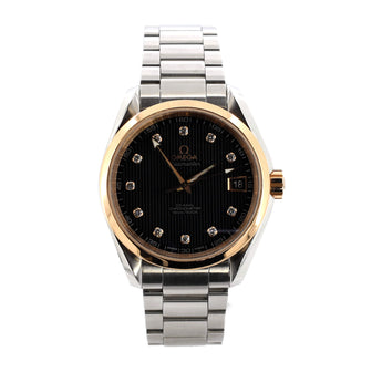 Omega Seamaster Aqua Terra 150M Co-Axial Master Chronometer Automatic Watch Stainless Steel and Rose Gold with Diamond Markers 39