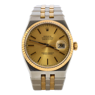Rolex Oysterquartz Datejust Watch Stainless Steel and Yellow Gold 36