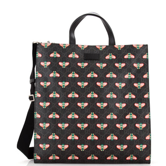 Gucci Convertible Soft Open Tote Printed GG Coated Canvas Tall
