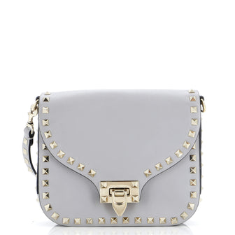 Valentino Garavani Rockstud Flip Lock Flap Bag Leather Small
