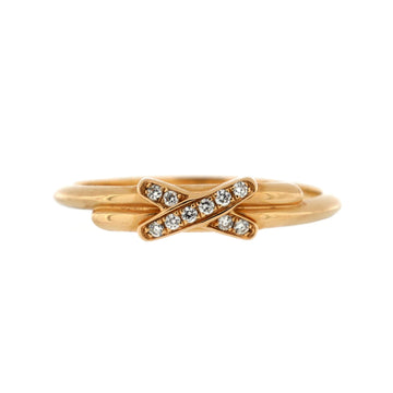 Chaumet Jeux De Liens Ring 18K Rose Gold with Diamonds